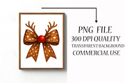 Rudolph Coquette bow Png,Christmas, an Illustration by Libby Wishes (Thumbnail 2 of 6)