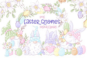 Gnome Easter Digital Clipart., a Decorative Illustration by Yuliya Art (Thumbnail 1 of 9)