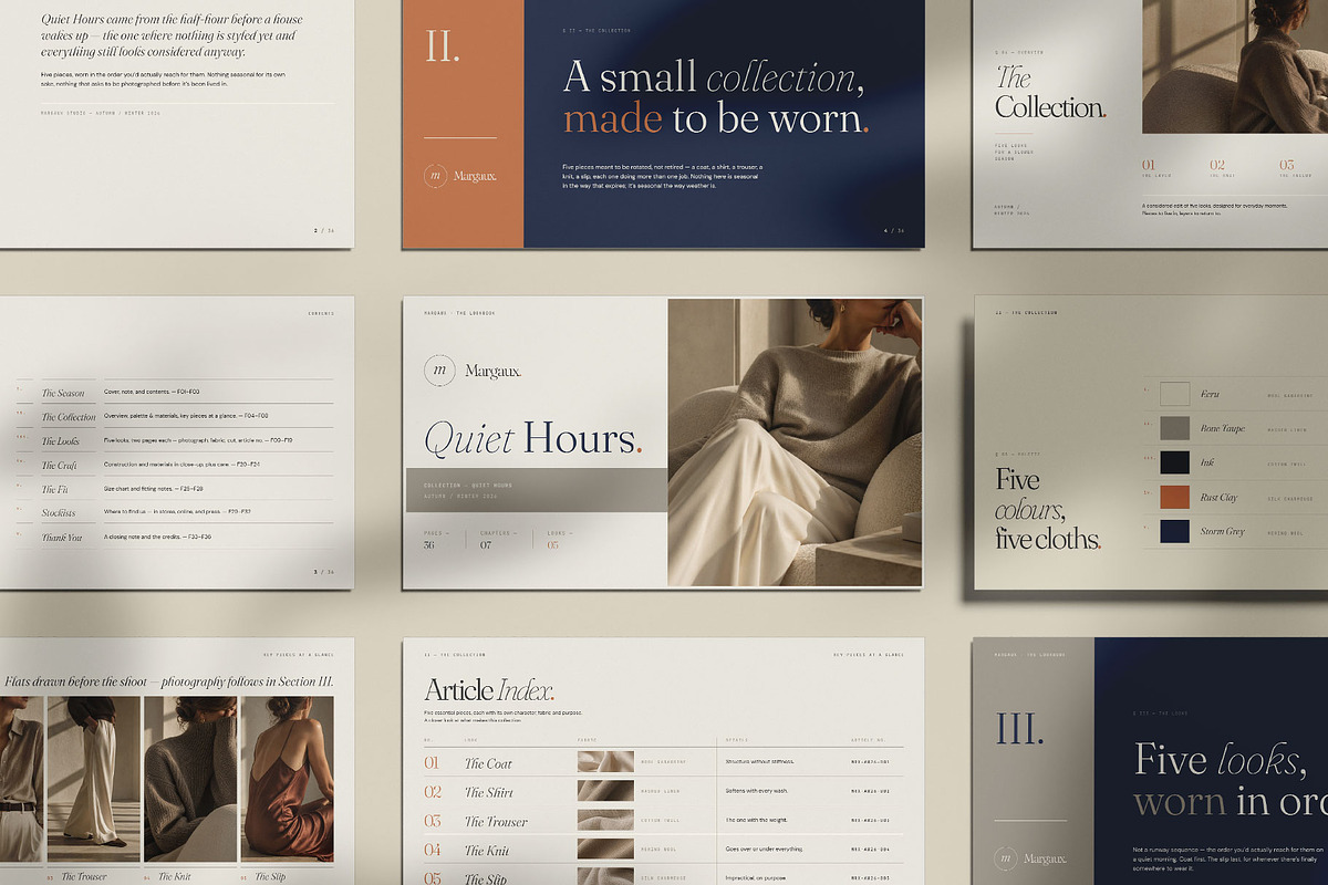 MARGAUX / Lookbook Template, a Presentation Template by Leleka.Store (Photo 2 of 16)