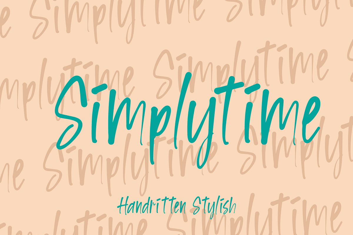 Simplytime, a Handwritten Font by Pustudio (Photo 5 of 7)