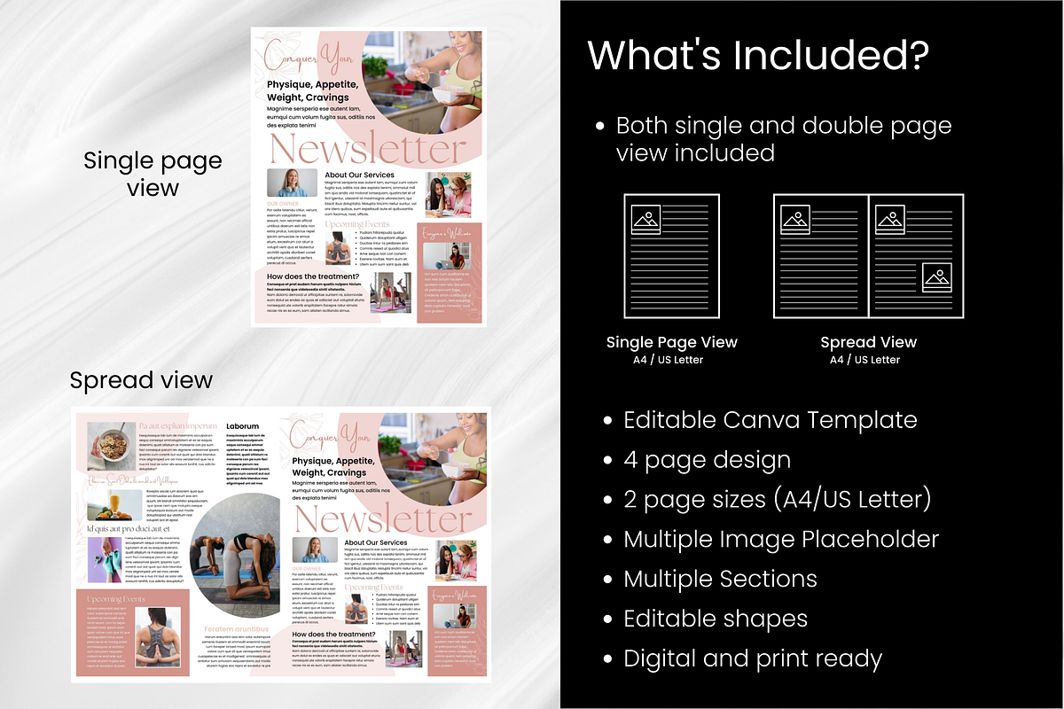 Yoga Class Newsletter Template | Canva preview 7