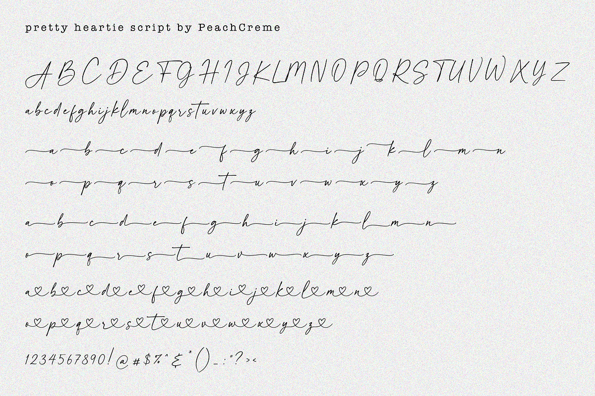 Adora Bella //  Heart Script Font, a Handwritten Font by PeachCreme (Photo 10 of 10)