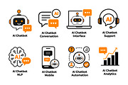 AI Chatbot Support Icons, a Solid Icon by Billah Hub (Thumbnail 2 of 2)