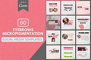 Eyebrows Micropigmentation Templates, a Social Media Template by Canvagator (Thumbnail 1 of 3)