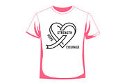 Cancer Awareness T Shirt Design Set, a Healthcare Illustration by balal (Thumbnail 16 of 30)