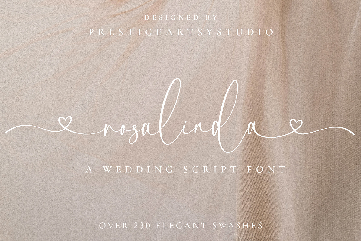 Rosalinda A Wedding Script Font, a Script Font by Prestige Artsy Studio (Photo 1 of 12)