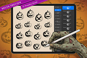 32 Halloween Pumpkin Stamp Brushes, a Brush Add-On by vectstudio (Thumbnail 3 of 10)