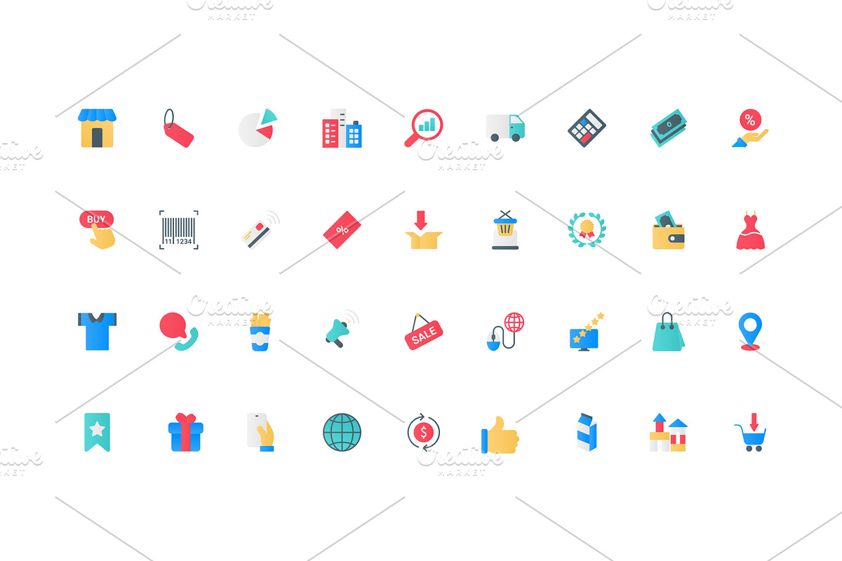 Online shop and marketplace sales, an Object Illustration by Lemberg Vector