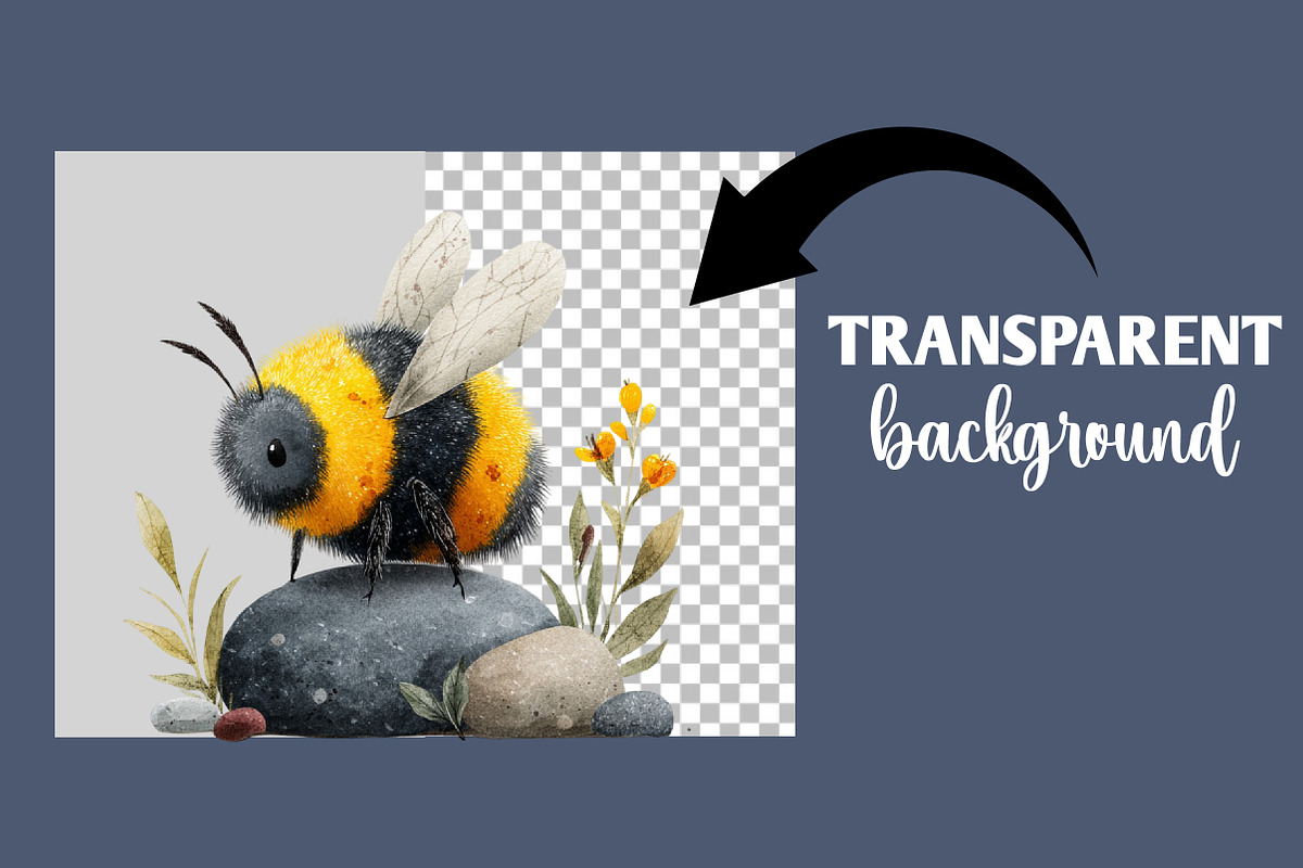 Watercolor Spring Bees Clipart, an Illustration by Designworld (Photo 6 of 6)