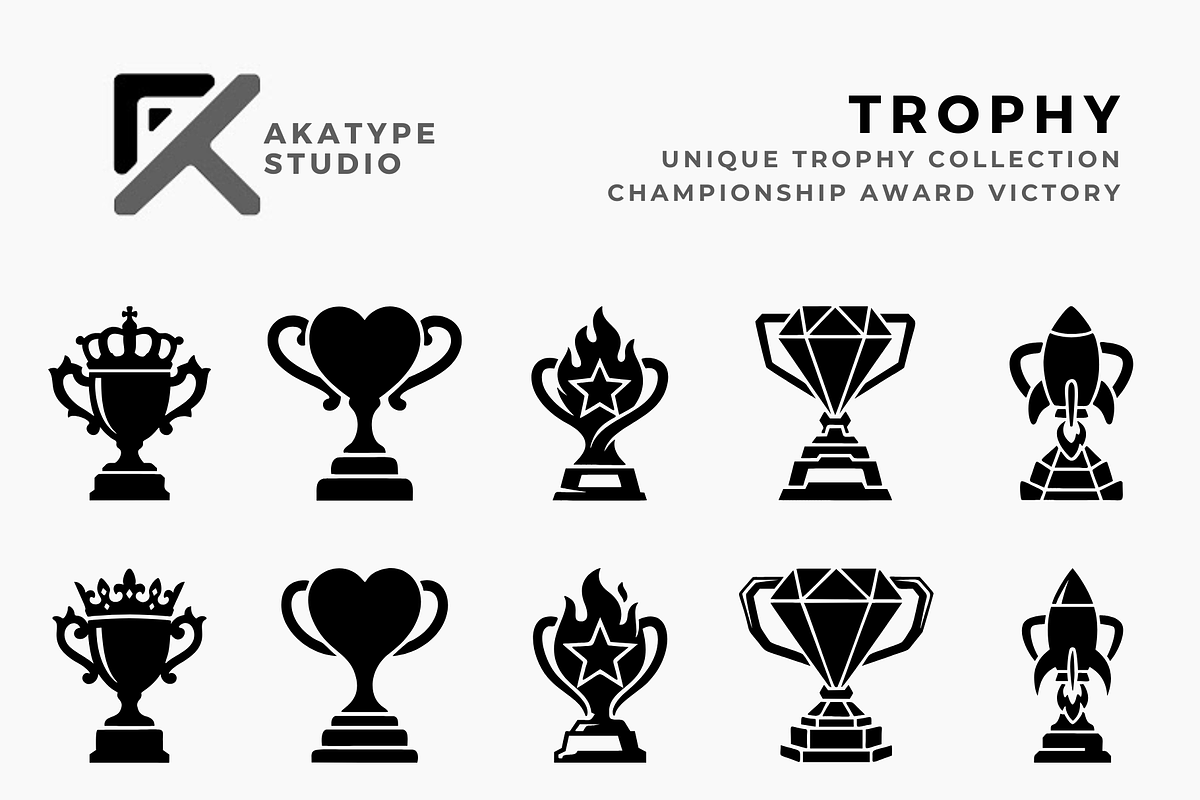 Unique Trophy Collection, a Solid Icon by Akatype Studio (Photo 1 of 3)