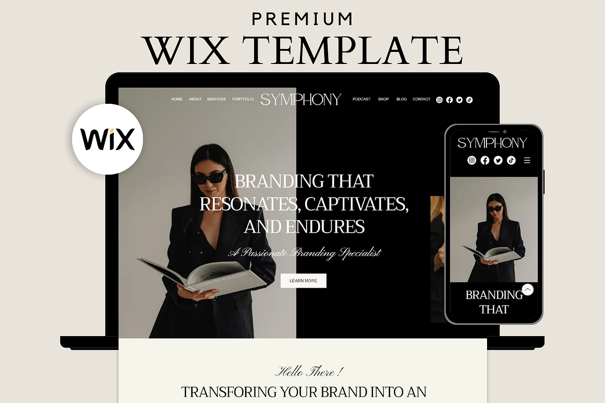 Luxury Wix Website Template, a Wix Template by AdvertFox (Photo 1 of 10)