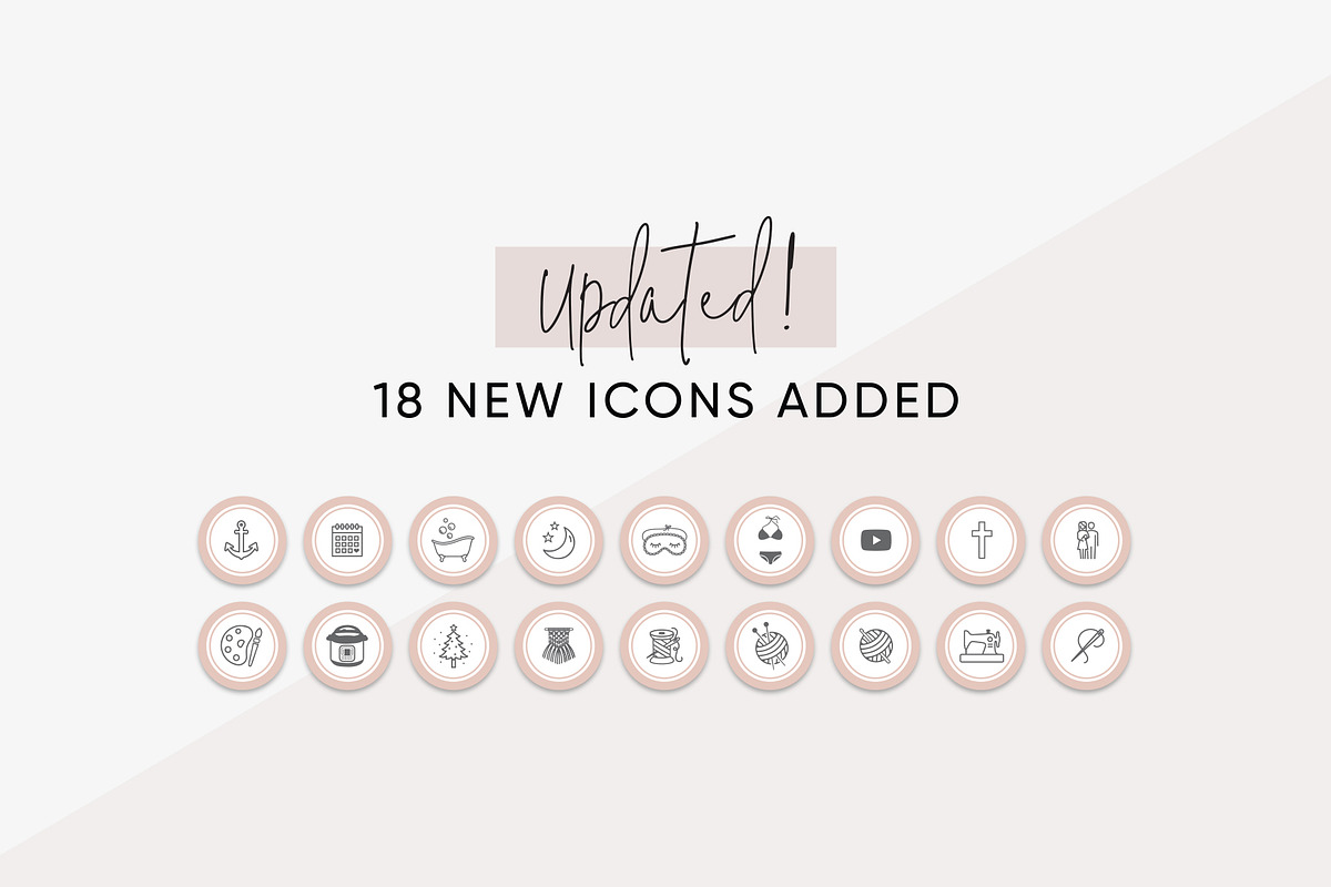 132 Blush Instagram Highlight Covers, a Social Media Template by Indie Grace Design (Photo 4 of 5)