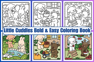 Little Cuddles Coloring Book, a Decorative Illustration by Coco Bloom