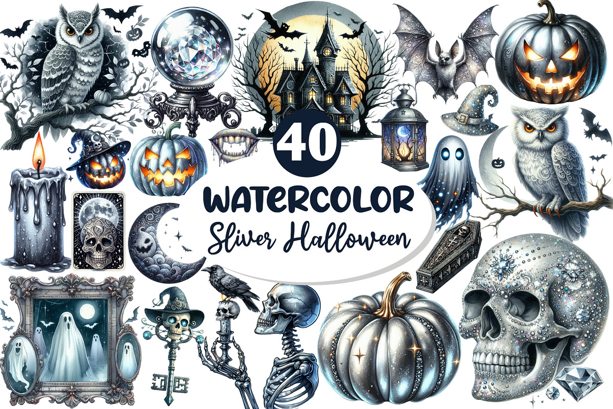 Sliver Halloween Clipart PNG, an Illustration by Dream Creation (Photo 1 of 5)