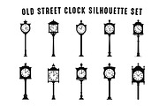 Old Street Clock Silhouette SVG Set, a Technology Illustration by Gfx Expert Team (Thumbnail 3 of 3)