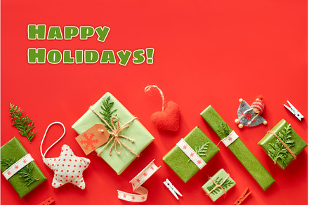 Happy Holidays text. Winter holidays, a Holiday Photo by tilialucida