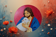 Jesus & Lamb | Acrylic Painting, an Illustration by AMMi (Thumbnail 2 of 4)