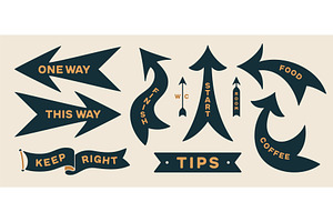 Arrow set collection, symbols, an Illustration by Foxys Graphic