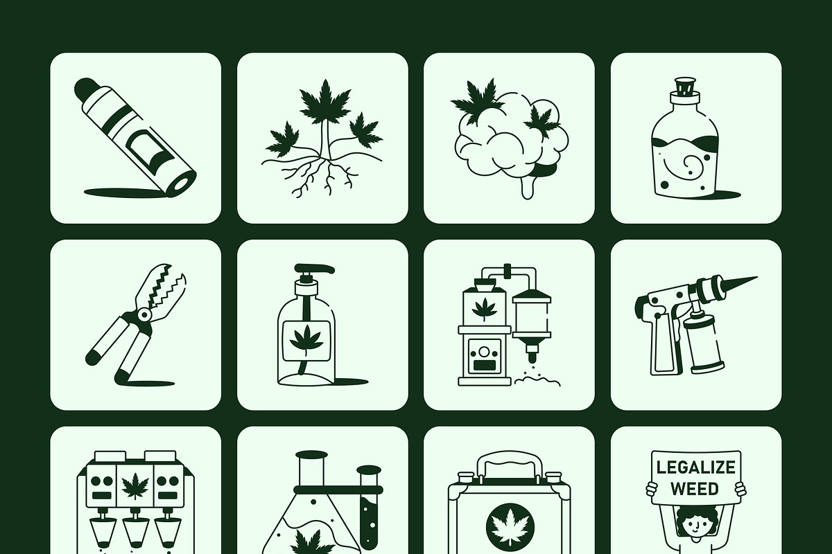 Weed Drawing Illustration Set, an Object Illustration by Vectors Market (Photo 8 of 8)