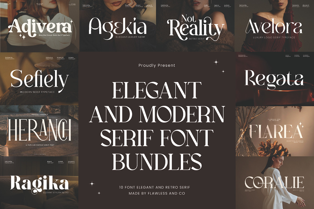 Elegant Modern Serif Font Bundle, a Serif Font by Flawless And Co (Photo 1 of 11)
