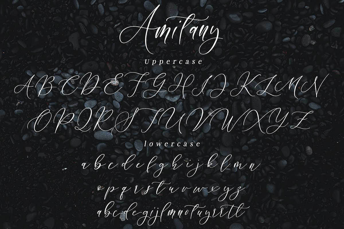 Amitany Script Font preview 7