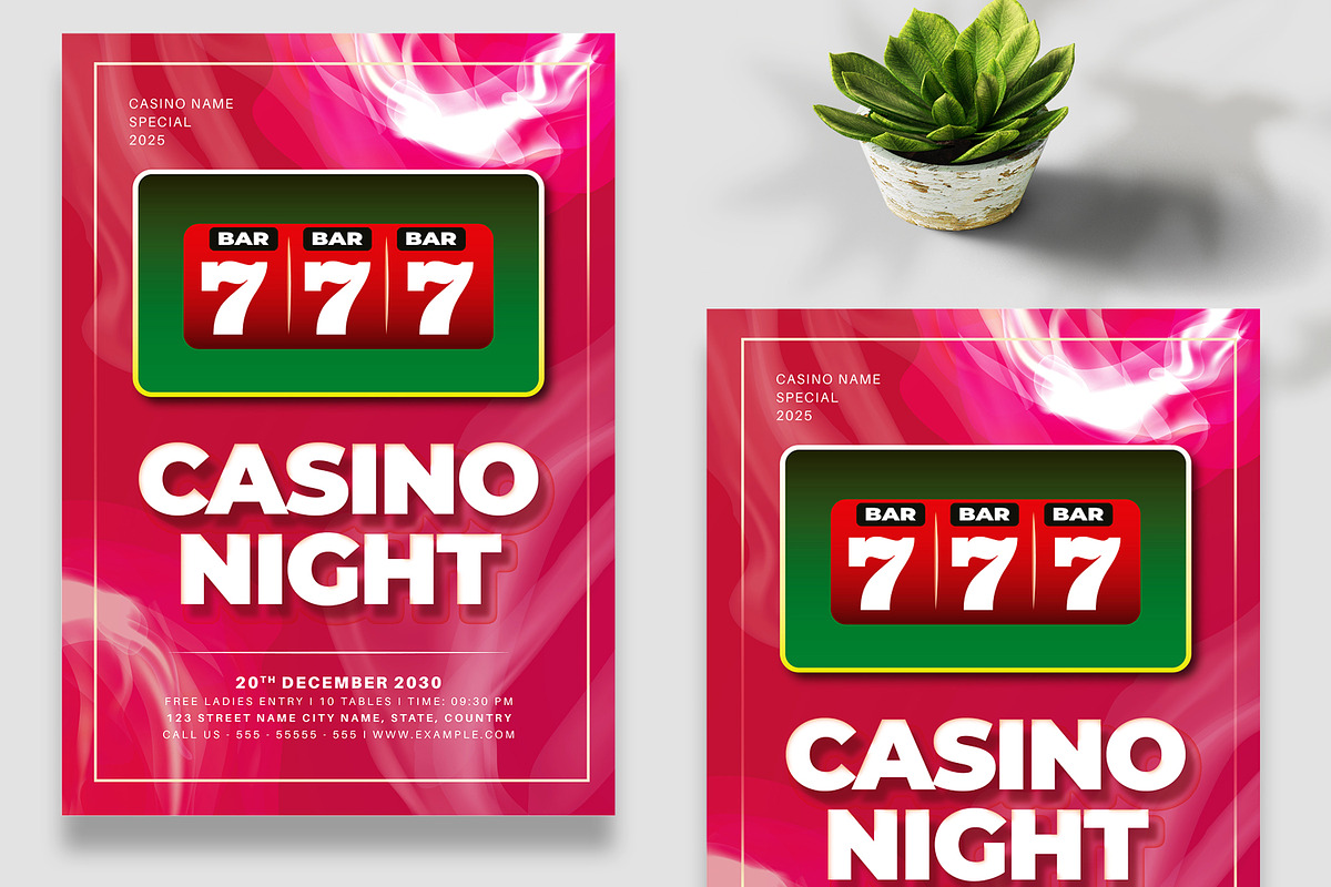 Casino Night Party Flyer, a Flyer Template by MightyDesign (Photo 2 of 5)