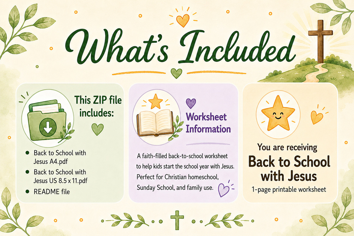 Back to School with Jesus, a Stationery Template by VIVAT Design Studio (Photo 3 of 3)
