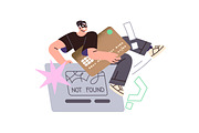 Internet scam, online fraud concept, a Finance Illustration by PaperTrident (Thumbnail 5 of 9)