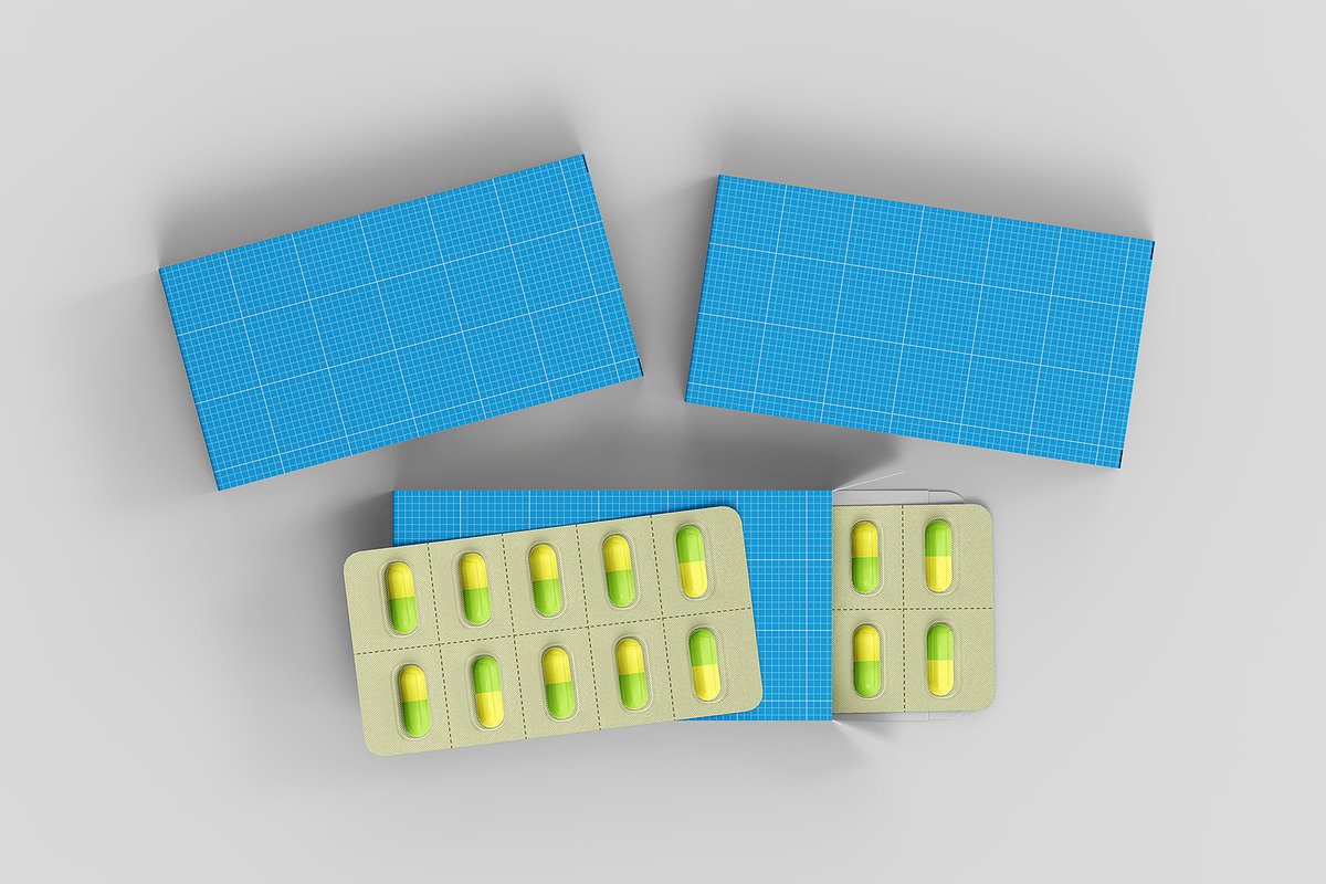 Medicine Pill Box Mockup - 8 views, a Packaging Mockup by Illusiongraphic (Photo 10 of 25)