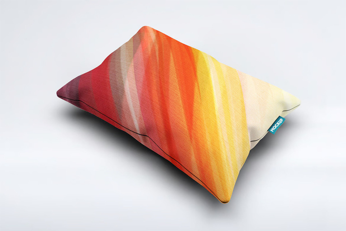 Fabric Pillow Mock-Up, a Product Mockup by Se٧enStudio (Photo 6 of 7)