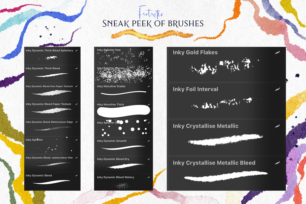 Inky Procreate Brushes, a Brush Add-On by ArtstudioByKhushbu (Photo 2 of 5)