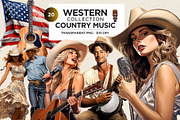Country Music Western png clipart, a Person Illustration by ThatsDesignArt (Thumbnail 1 of 9)