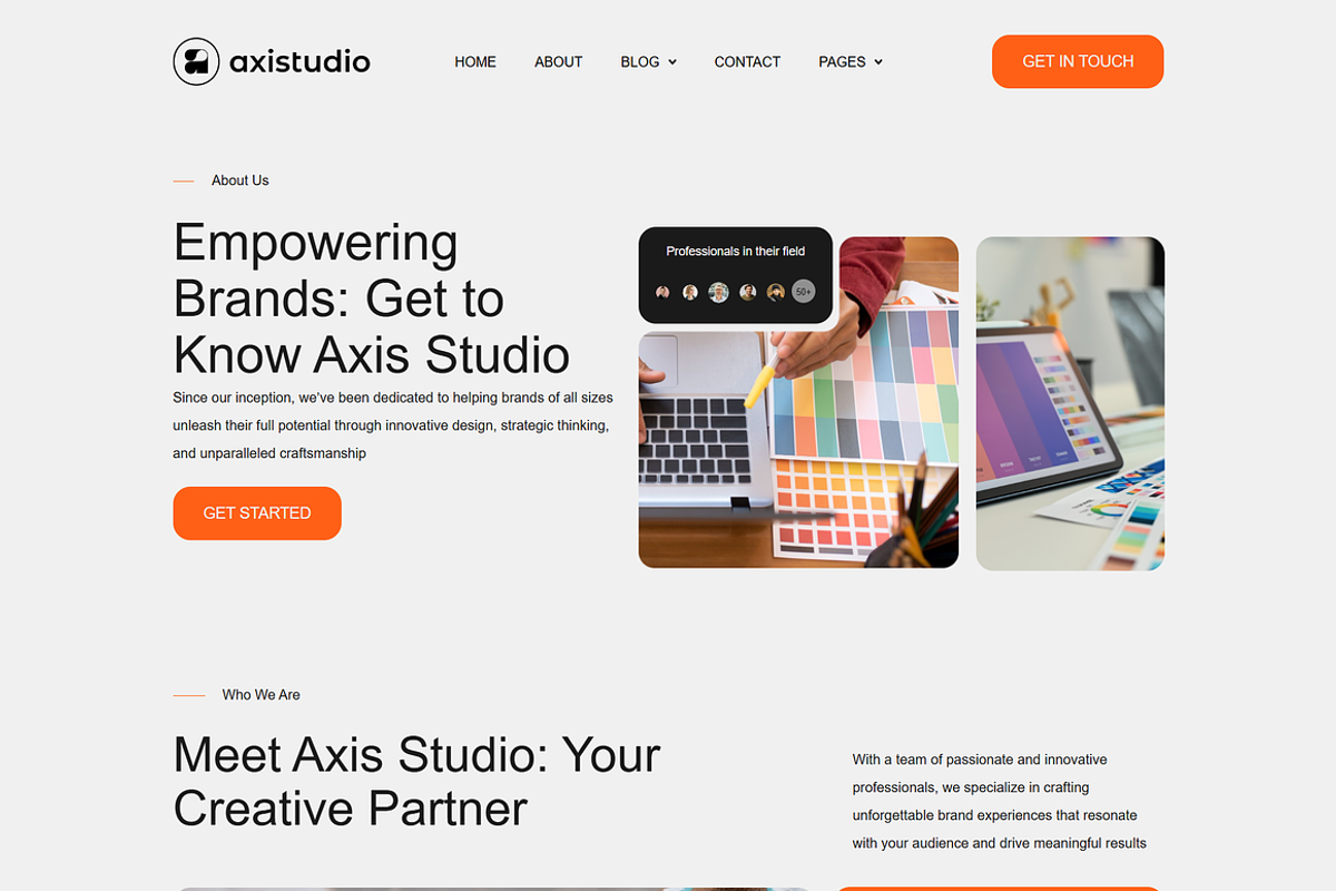 Branding & Creative Studio Elementor, a Landing Page Template by Design Spade (Photo 2 of 10)