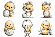 Easter Chick and Egg Clipart, an Illustration by Libby Wishes (Thumbnail 8 of 8)