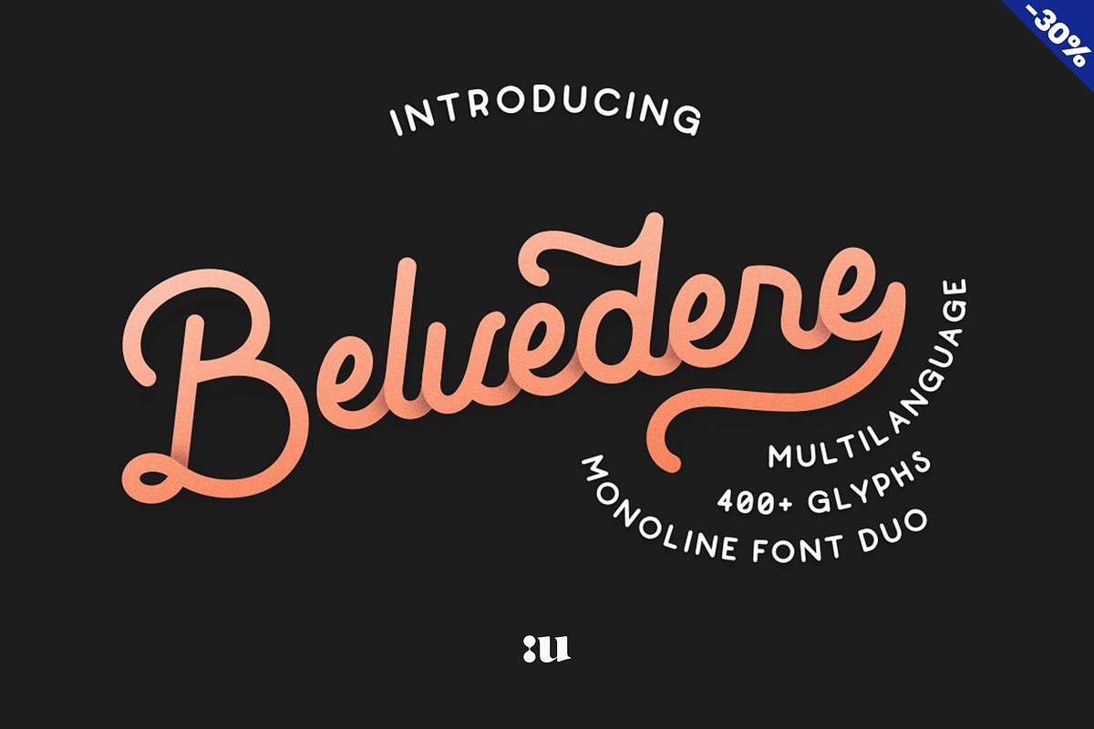 Belvedere - Monoline Font Duo