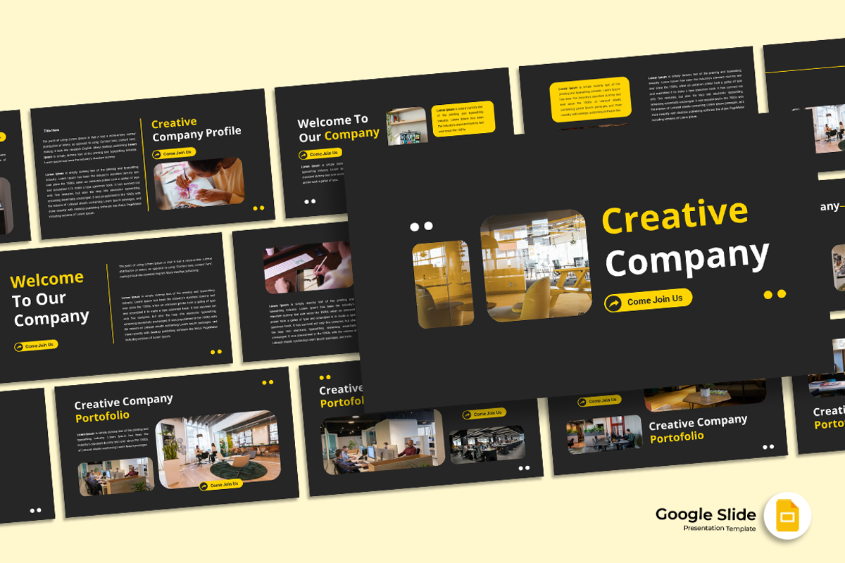 Creative Company - Google Slides, a Presentation Template by Iqsiart Studio (Photo 1 of 3)