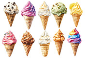 Ice Cream Cone Clipart, an Illustration by Designworld (Thumbnail 3 of 5)
