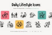 Daily Lifestyle Icon Set, a Graphic by Brickclay (Thumbnail 1 of 12)
