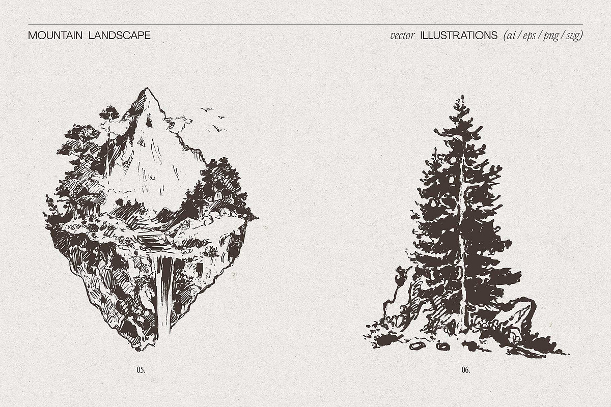 Mountain Landscape Illustrations, an Empty State Illustration by TheMountBirdStudio (Photo 8 of 15)