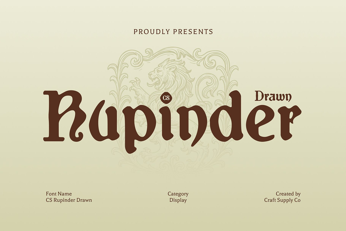 CS Rupinder Drawn, a Sans Serif Font by Craft Supply Co. (Photo 1 of 8)