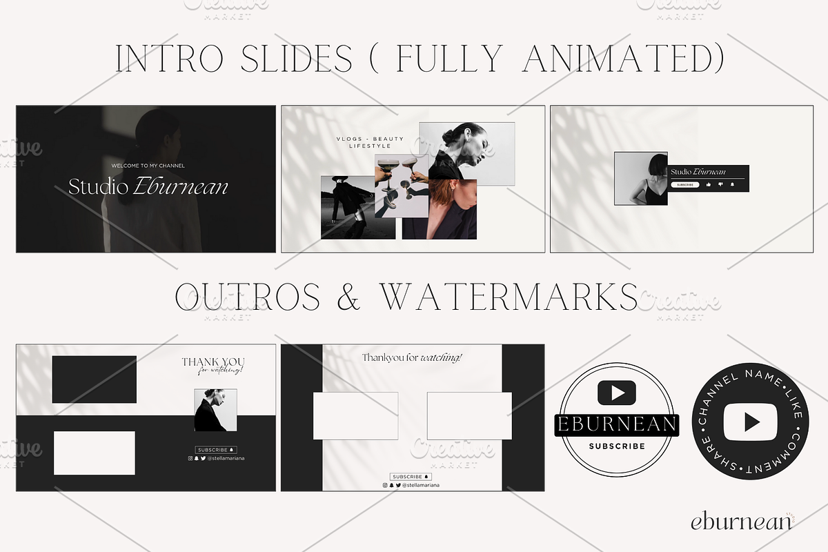 Youtube Branding Kit Canva, a Social Media Template by Studio Eburnean (Photo 2 of 5)