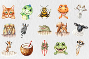 Animal Peeking Clipart Bundle, an Animal Illustration by Rose Art (Thumbnail 3 of 4)