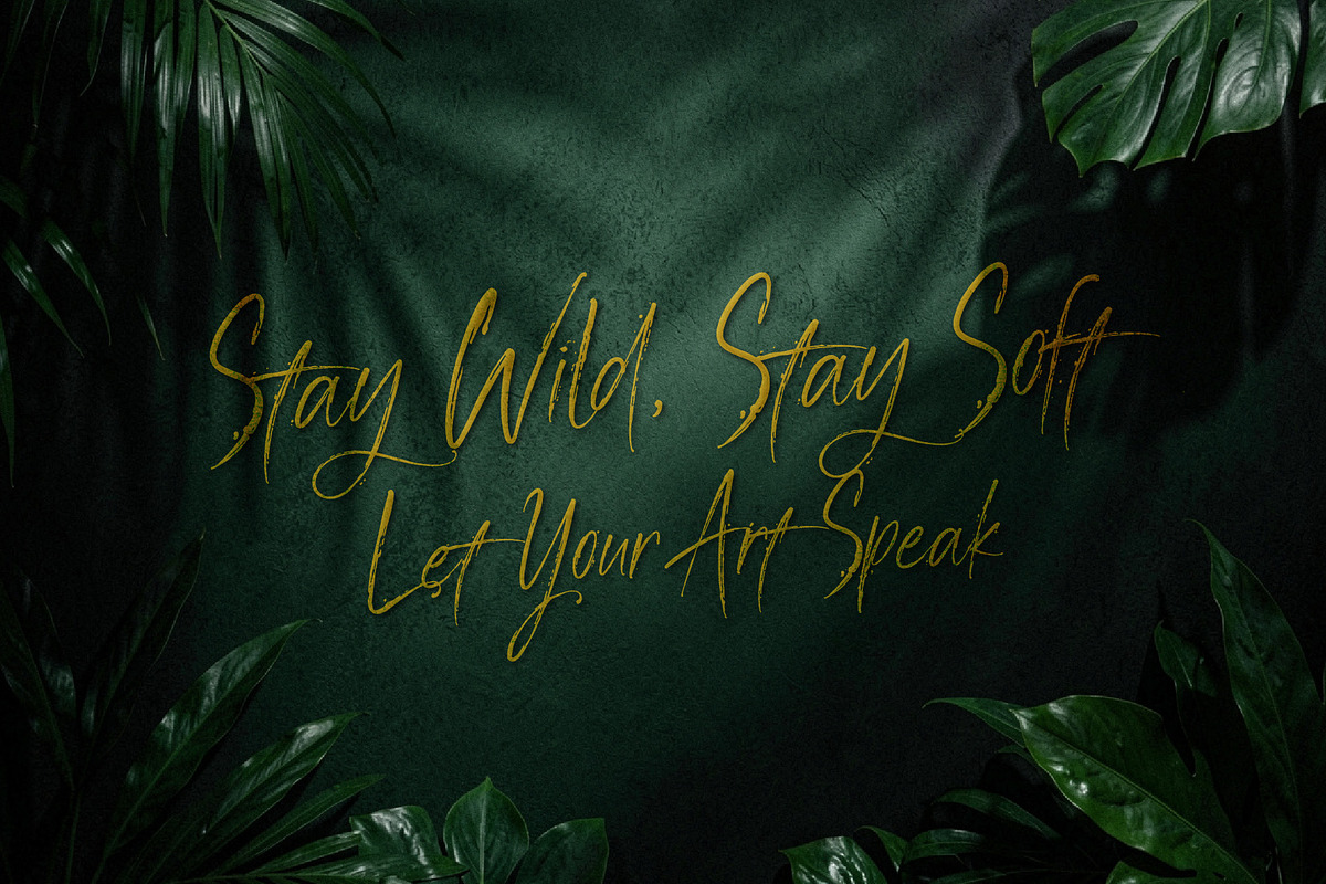 Manstera Leviosa - Expressive Script, a Script Font by HypeWorksCo (Photo 9 of 15)
