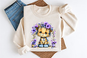 Whimsical Floral Cat Clipart Bundle, a Seasonal Illustration by Craft Nest (Thumbnail 8 of 12)