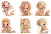 Whimsical Summer Mermaid Clipart, an Illustration by Daily.Designs (Thumbnail 4 of 6)