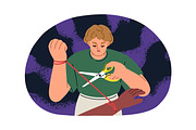 People cut ties, psychology concept, a Person Illustration by Good Studio (Thumbnail 4 of 6)