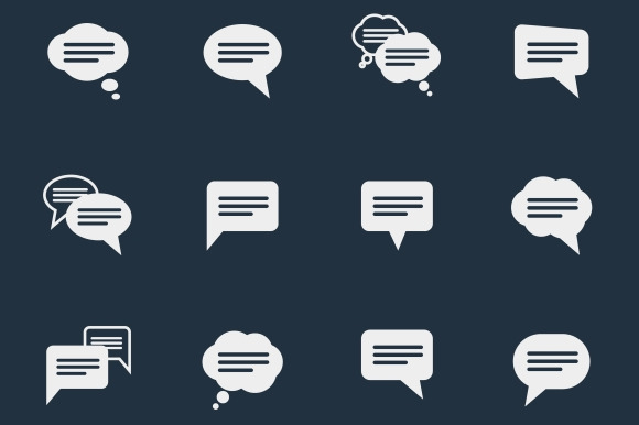 Simple Speech Bubble Icons