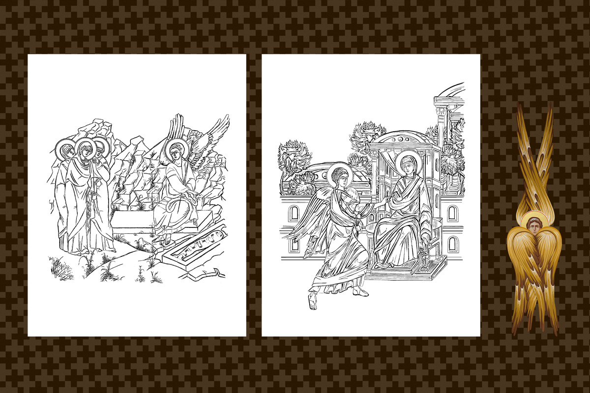 Coloring book in Byzantine Style N5, a Decorative Illustration by Julia_Raketic (Photo 4 of 5)