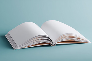 Open blank book on a smooth blue, a School & Education Photo by MistyDay