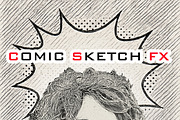 Comic Sketch FX Photoshop Template, an Action Add-On by 3d_model_tifotizi (Thumbnail 2 of 2)